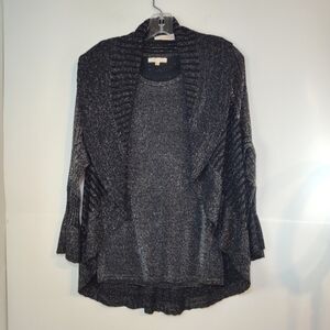ORANGE woman's top& open cardigan. Black/silver. Size (S/M)